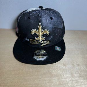 New Orleans Saints Baseball Hat Cap Ink Dye New Era 9Fifty Snapback Adjustable